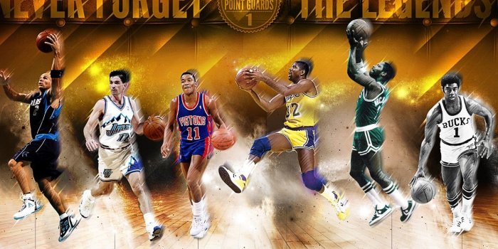 1332x850 Wallpaper Sport, Basketball, NBA, Legends, Magic Johnson, Isiah