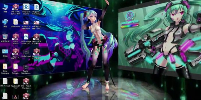 1280x720 【Wallpaper Engine?】No. This is MIKU Engine~! ^o^ (System Animator)