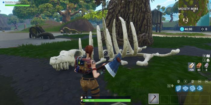 1920x1080 Skeleton Comes out of Portal/Rift at Moisty Mire | Fortnite Insider