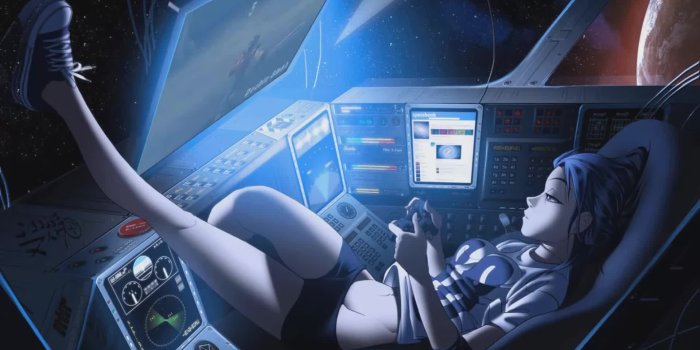 1920x1080 Space Gaming Girl Anime Live Wallpaper - DesktopHut