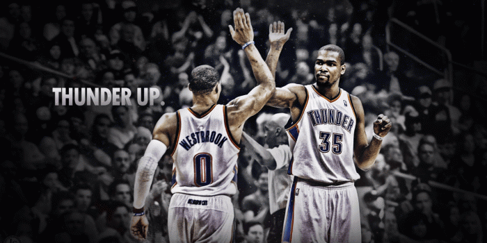 1280x727 55+ Kevin Durant and Russell Westbrook Wallpapers - Download at