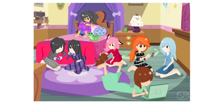 1280x623 Zane,Mia,Aphmau,Kawaii~Chan,Lucinda,Katelyn,luyci by ShadowMia64 on