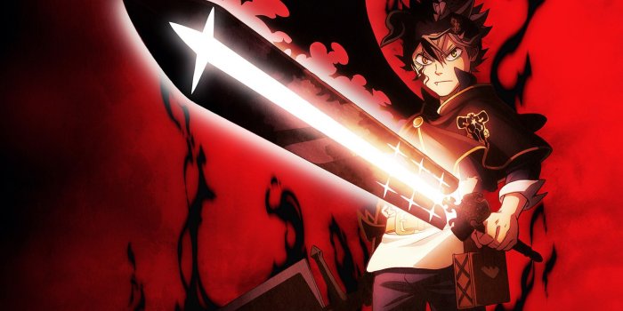 1332x850 Photo Wallpaper Sword, Guy, Black Clover, Black Clover - Black