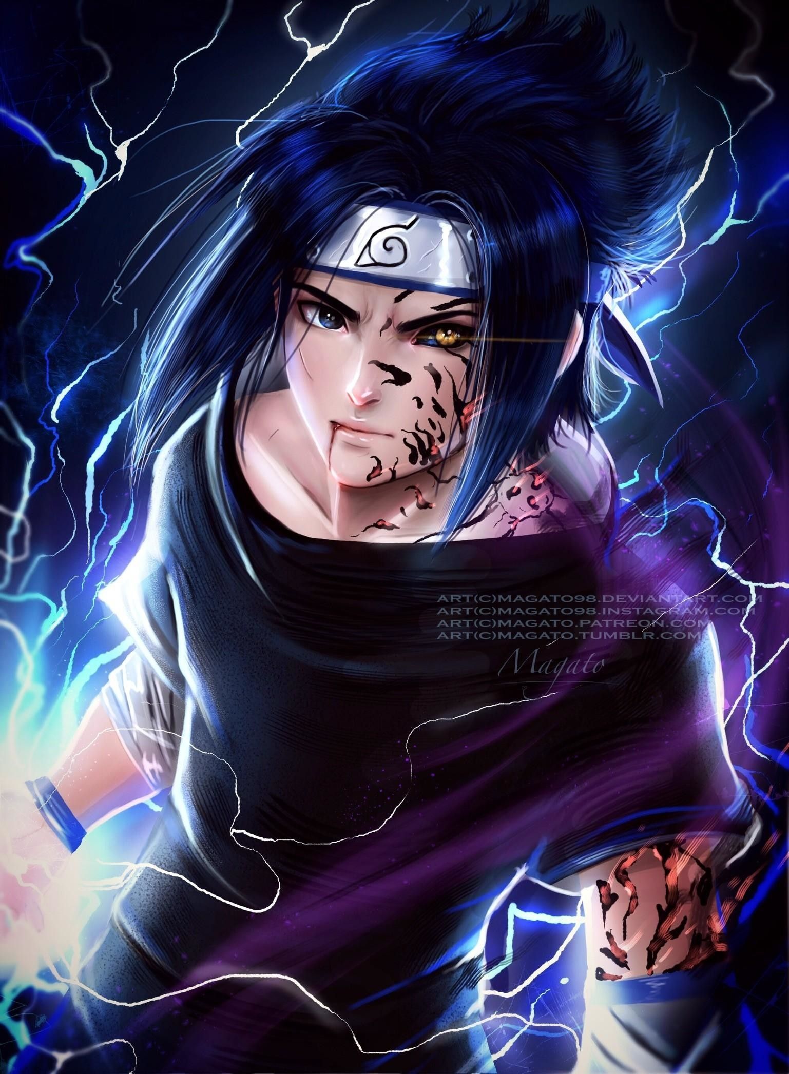 1537x2093 67+ Sasuke Chidori Wallpapers on WallpaperPlay