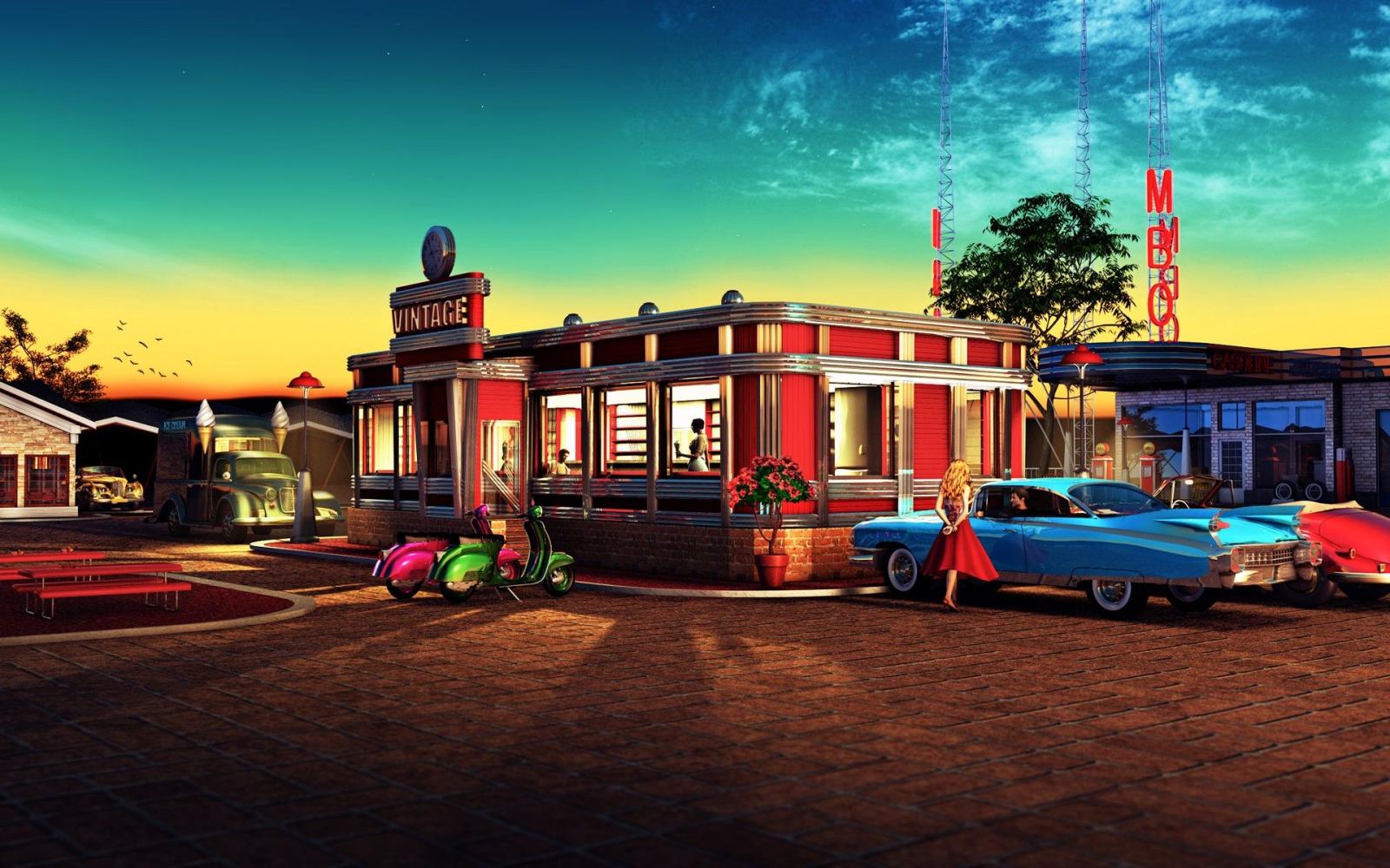 1920x1200 46+] 50S Diner Wallpaper on WallpaperSafari