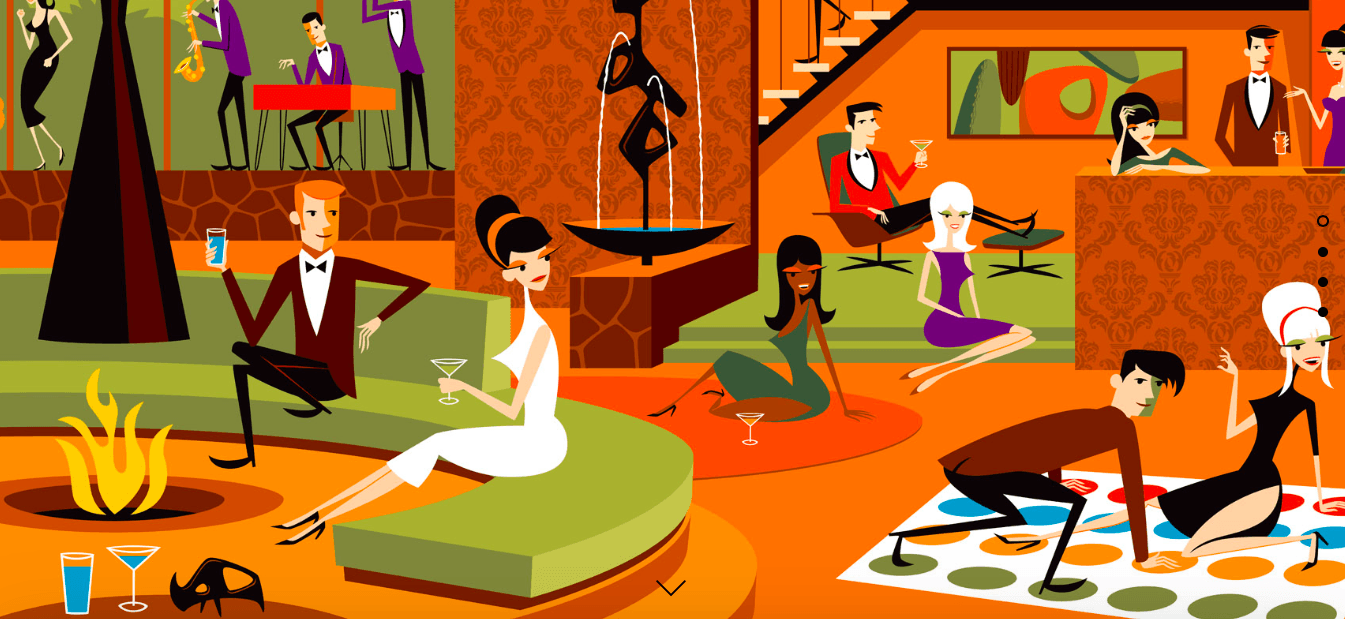 1345x619 50s Aesthetic Wallpaper