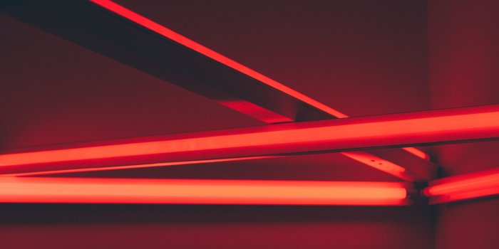 2048x1152 Download wallpaper 2048x1152 line, light, lighting, red ultrawide