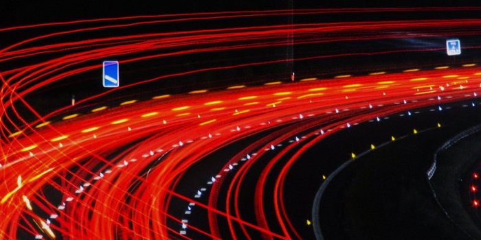 1125x2436 iPhoneXpapers.com | iPhone X wallpaper | nh63-night-road-light-red