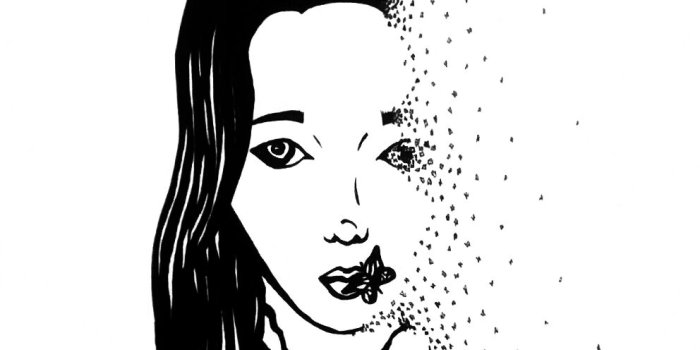 992x1392 Go Won fanart + some BTS' 'Butterfly' lyrics because it seemed