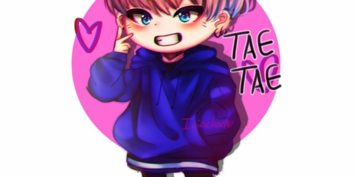 920x981 Bts Taehyung Chibi - Bts V Fanart Anime Free PNG Images & Clipart