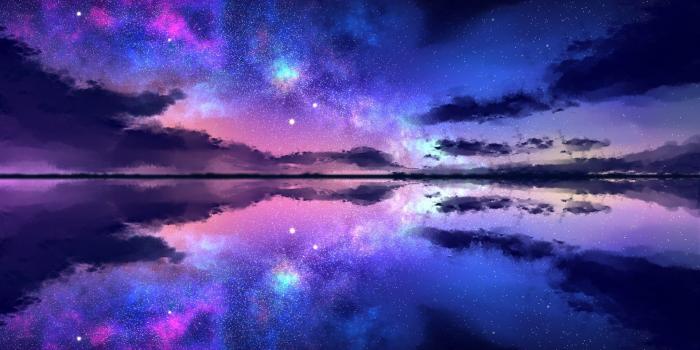 1920x1200 Wallpaper Beautiful night nature landscape, starry, stars, sea