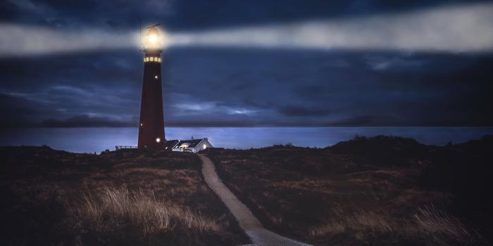 2048x1238 Wallpaper of Horizon, Sea, Lighthouse, Night, Nature background & HD