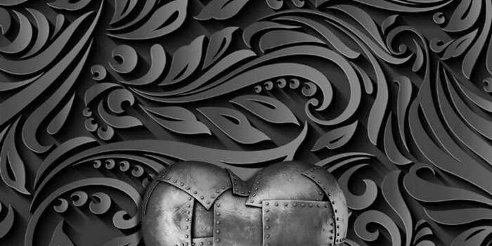 1280x2203 Metal Deco Heart iPhone Home Screen | IPhone Wallpaper in 2019