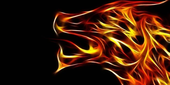 1280x800 Fire Wolf Wallpapers