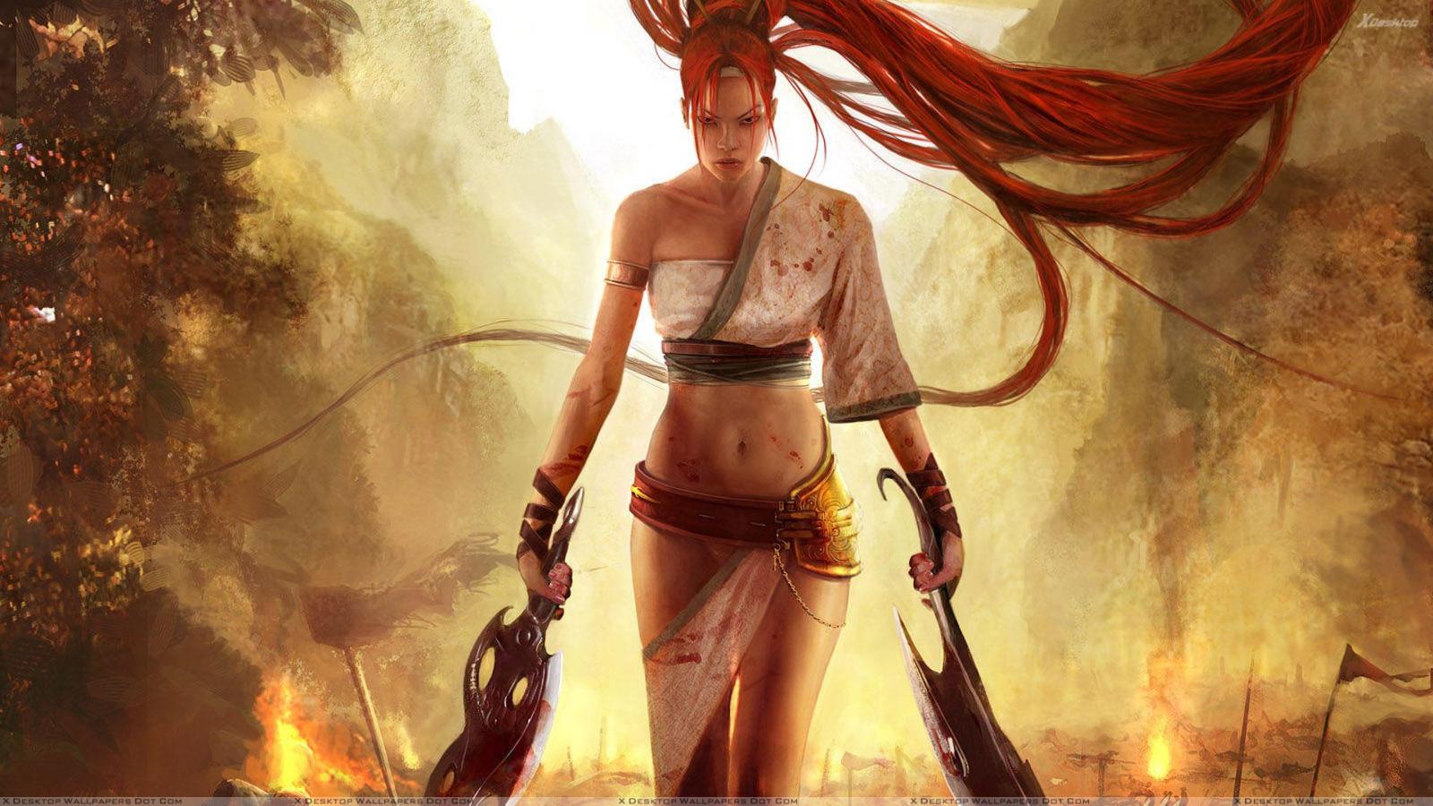 1920x1080 Heavenly Sword – Nariko With Two Swords Wallpaper