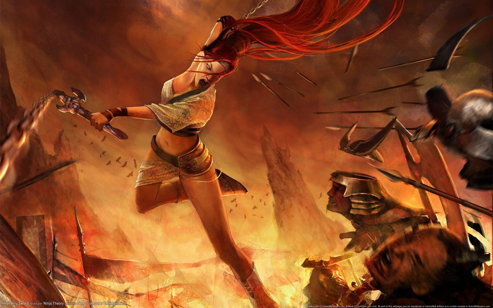 1920x1200 Arts kick heavenly sword nariko battle rage women girl wallpaper