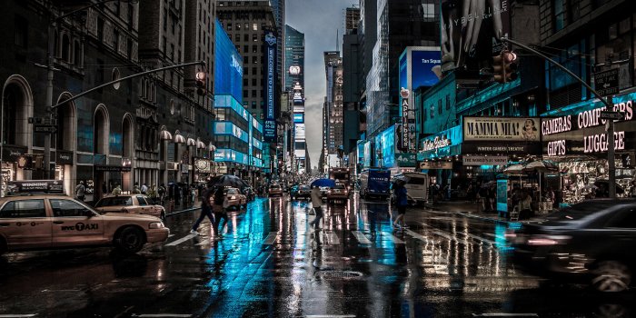 4600x3067 Night street in New York. Backgrounds cities laptop. New york