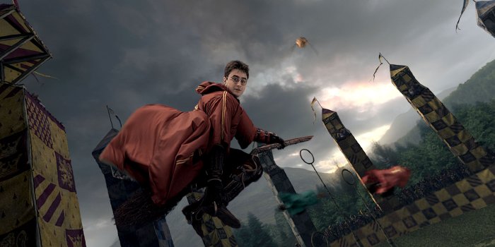 3196x1604 Harry Potter Plays Quidditch Desktop Wallpaper