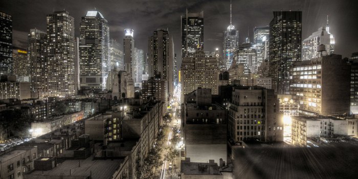 5120x3200 New York at Night Wallpaper. See cityscapes laptop. New York, USA