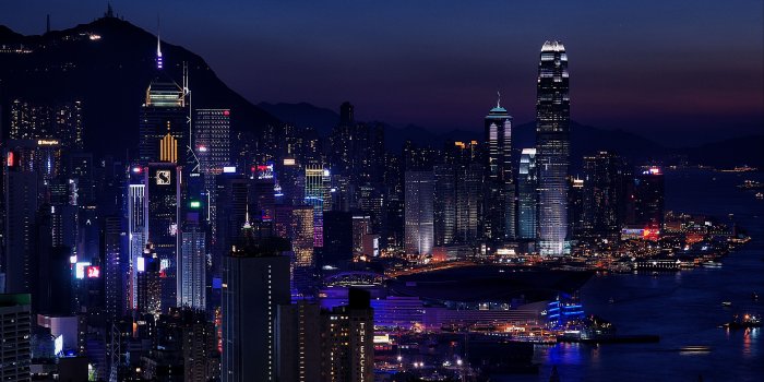 3840x2400 Download wallpaper 3840x2400 night city, city lights, metropolis