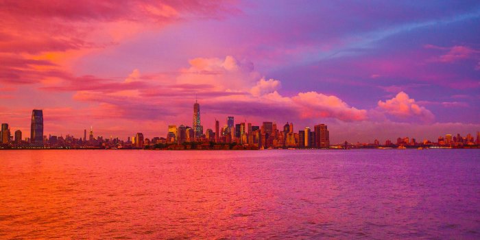 5120x3200 New York City Pink Sunset ❤ 4K HD Desktop Wallpaper for 4K Ultra HD