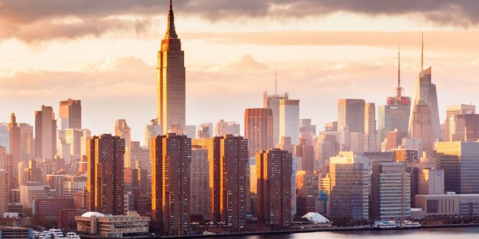 1366x768 Download 1366x768 Wallpaper New York, City, Sunny Day, Buildings