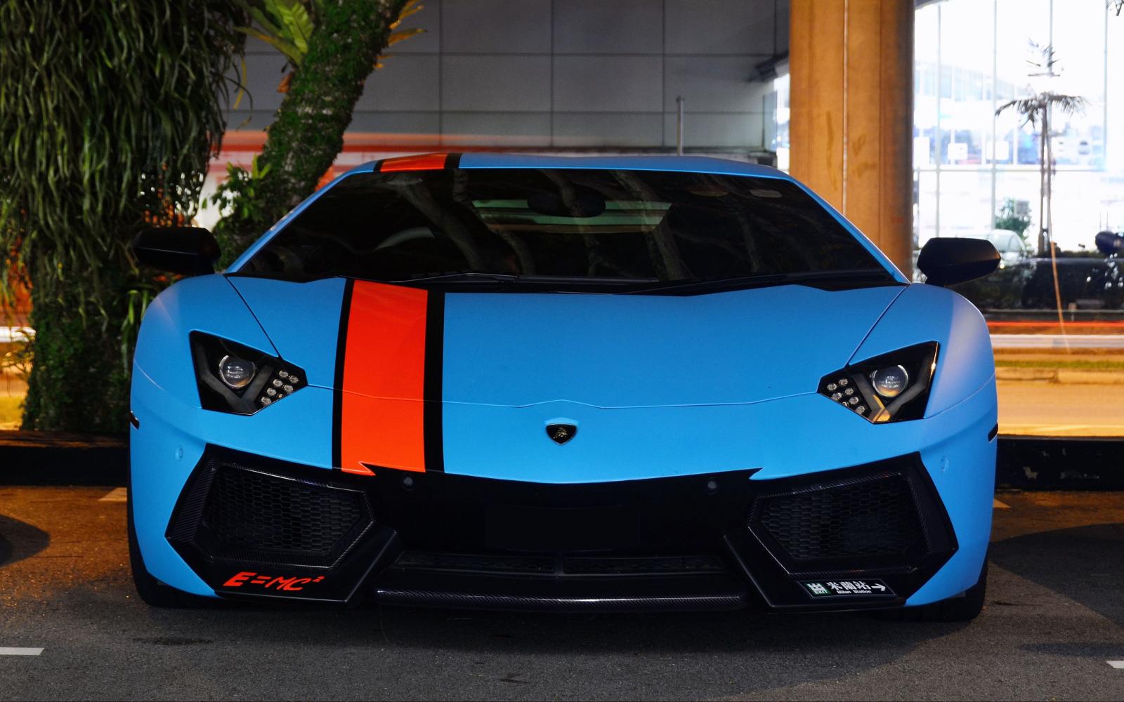 3840x2400 Download wallpaper 3840x2400 lamborghini, aventador, lp700-4, blue