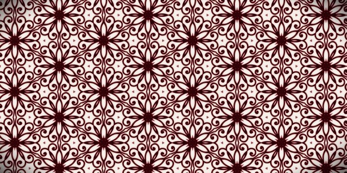 8000x4500 Red and White Vintage Decorative Ornament Wallpaper Pattern