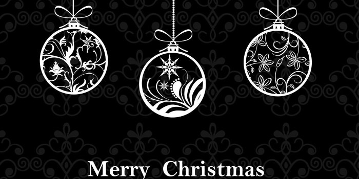 1400x980 Black & White Christmas Ornament Wallpaper Vector - Download Free