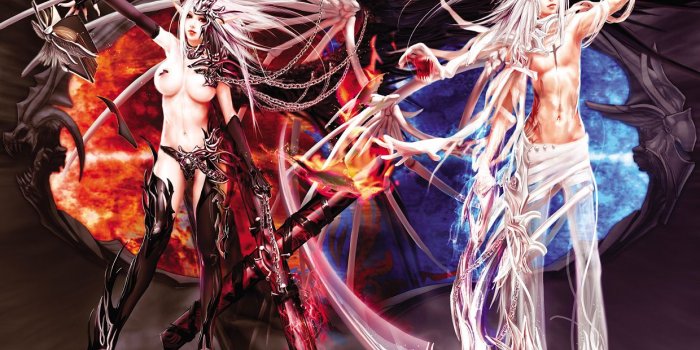 1240x877 47+] Angel and Devil Wallpaper on WallpaperSafari