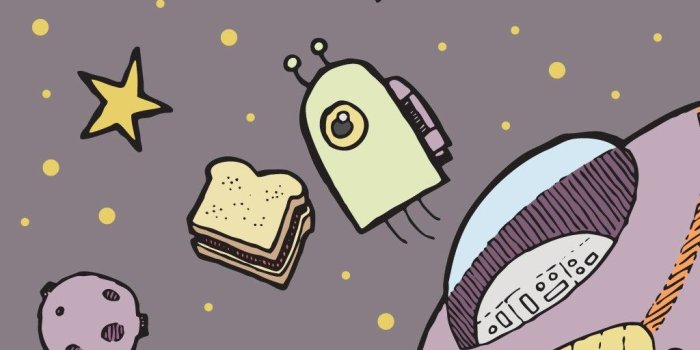 1024x768 cute-space-illustration-ipad-wallpaper | WallpaperScript