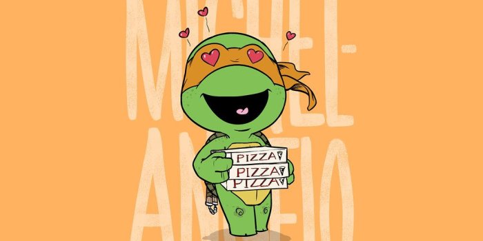 1024x1024 TMNT: Michelangelo (Cute & Dangerous) iPad wallpaper