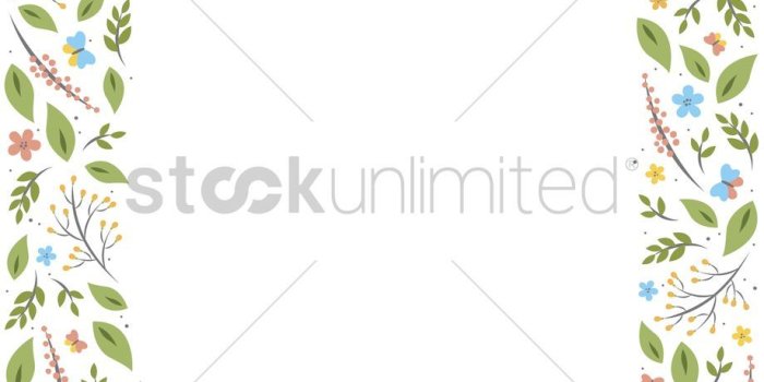 919x1300 Floral bordered wallpaper Vector Image - 1962702 | StockUnlimited