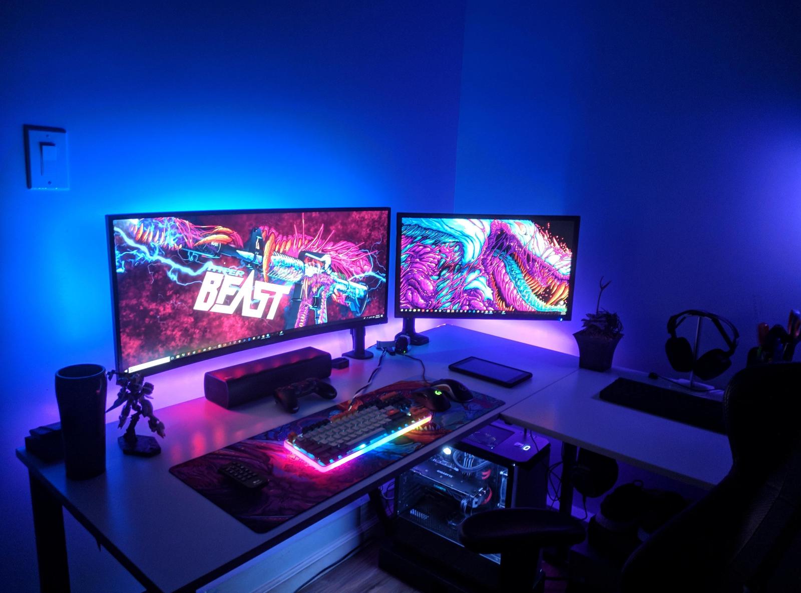 4208x3120 New mousemat and wallpaper | Battlestation in 2019 | Gaming desk