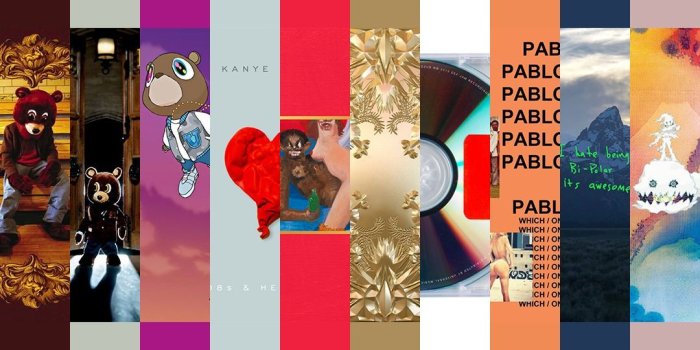 1080x1920 Phone wallpaper with all 10 albums (1920*1080 resolution) : Kanye