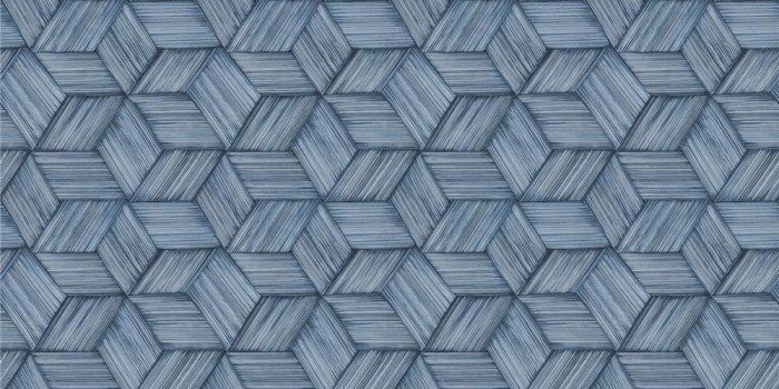 1000x1000 Kenneth James by Brewster PS41404 Palm Springs Intertwined Blue Geometric  Wallpaper