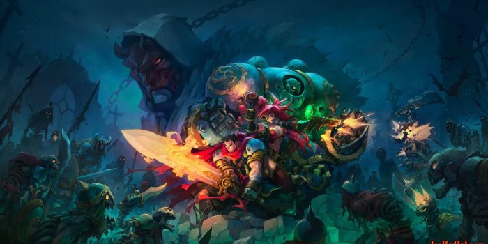 1464x800 joemadart.com: Battle Chasers Nightwar key art 2 wallpaper variants