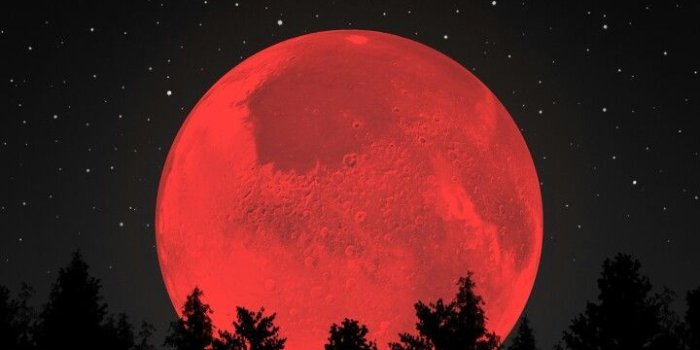 720x1280 Beautiful Red Moon wallpaper background with black sky. | wallpapers