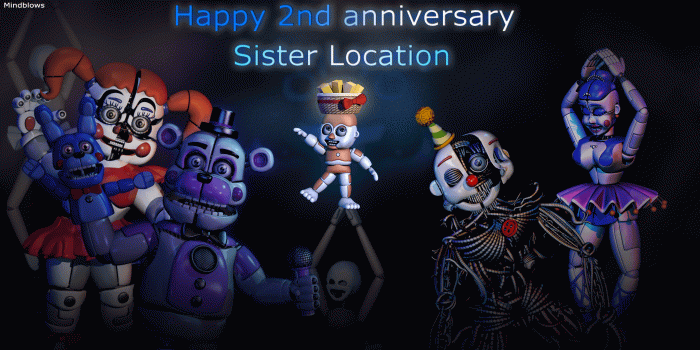 2250x1118 Five Nights At Freddy's Sister Location - 2 year Anniversary