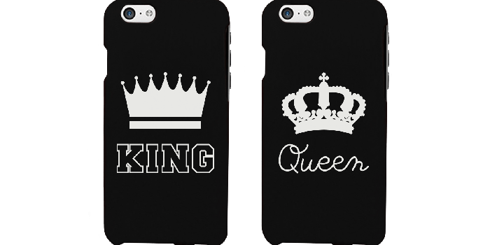 1860x1200 King and Queen Crown Matching Couple Phone Cases Gift for Couples