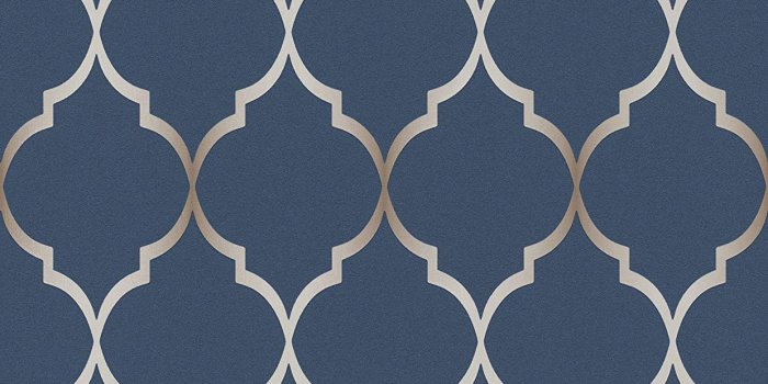 1240x1500 Fretwork Geometric Wallpaper Midnight Blue Rasch 701647