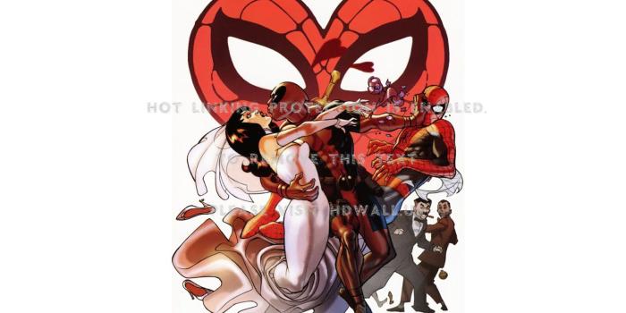 1680x1050 comics spider-man deadpool wade wilson mary jane watson