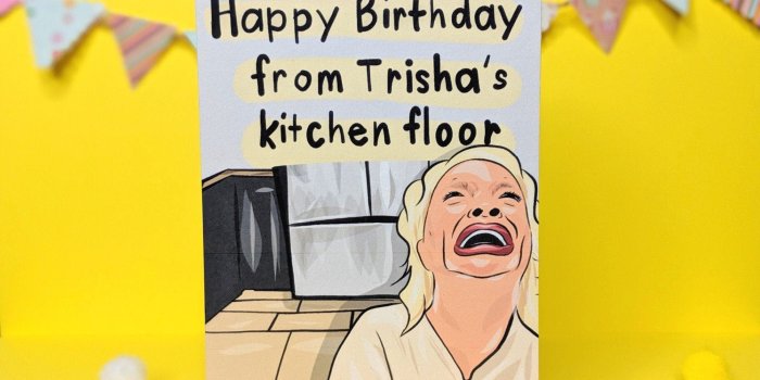 1920x1440 Trisha Paytas Birthday Card - Trish Kitchen Floor - Postcard meme funny
