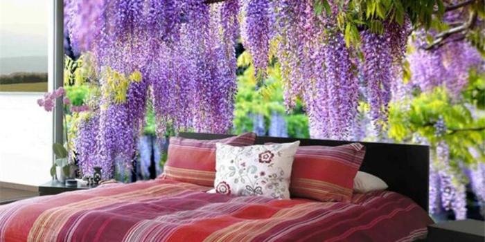900x900 US $9.0 40% OFF|beibehang Custom wallpaper 3d mural beautiful romantic  purple flower rattan TV background wall living room bedroom 3d wallpaper-in 
