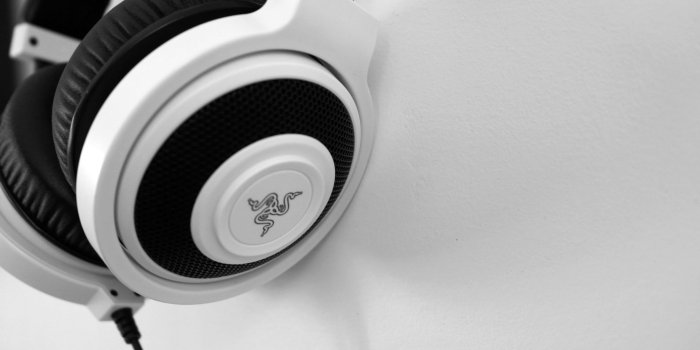 2976x1984 Razer White And Black Corded Headphones - Free Stock Photo, Image