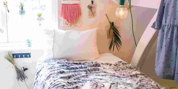 3456x4608 Romantic Pink Bedroom For Renters And Students With Mand Brand Pink