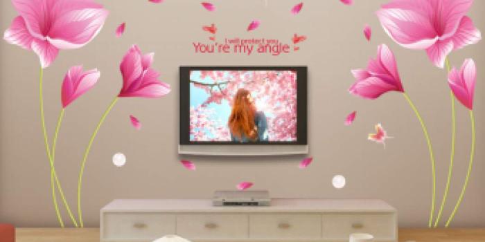 1050x1050 Ihambing Ang Pinakabagong Pink Flower Wall Sticker Living Room