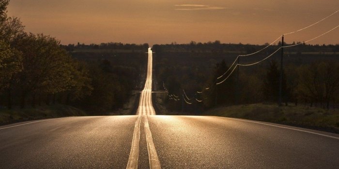 1400x1050 Endless Country Road Sunset Desktop Wallpapers Desktop Background