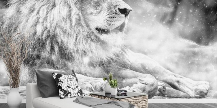 923x863 US $9.0 40% OFF|Custom Wallpaper Mural Black White Wind Lion King TV  Backdrop Modern Simple Background Wall Murals photo 3d wallpaper  Beibehang-in