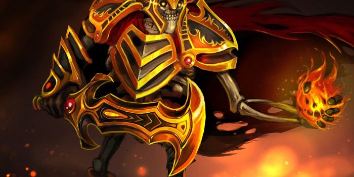 1400x1050 Download wallpaper 1400x1050 skeleton king, dota2, black phoenix set